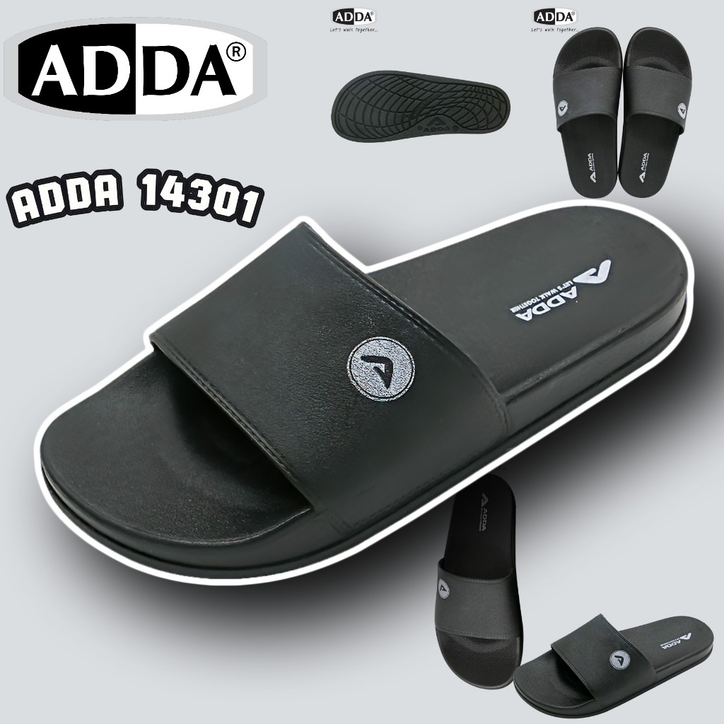 รองเท้าแตะ ADDA รุ่น 14301 ดีไซน์เรียบง่ายพื้นยางกันลื่นทนน้ำใส่สบายเหมาะกับการใช้งานในชีวิตประจำวัน
