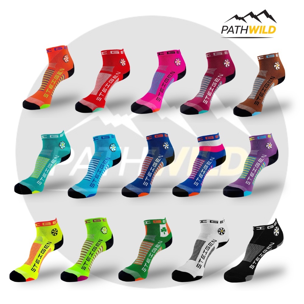 STEIGEN RUNNING SOCKS QUATER (1/4) LENGTH ถุงเท้าวิ่ง ใส่ออกกำลังกาย กระชับ ระบายอากาศดี แห้งเร็ว แบรนด์ออสเตรเลีย