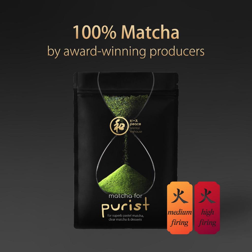 Peace 和 oriental teahouse ผงชาเขียวมัทฉะ 100%  |  100% Matcha by award-winning producers