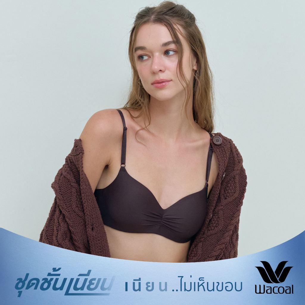 Wacoal Go Girls Smart Size Easy Matching Bra บราไร้โครงวาโก้ รุ่น WB3Y41 สีน้ำตาลไหม้ (BT)