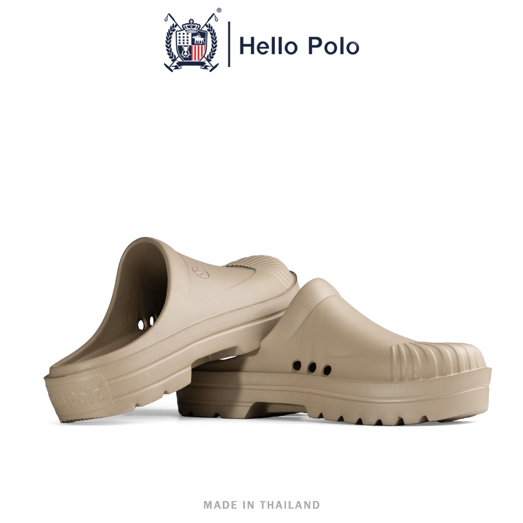 Hello Polo รองเท้าเปิดส้น รองเท้าแตะนุ่ม สําหรับผู้ชาย แฟชั่น ทนต่อการสึกหรอ กันลื่น ส้นหนา 4 ซม นุ่มนวลเหมือนเมฆ HP8045
