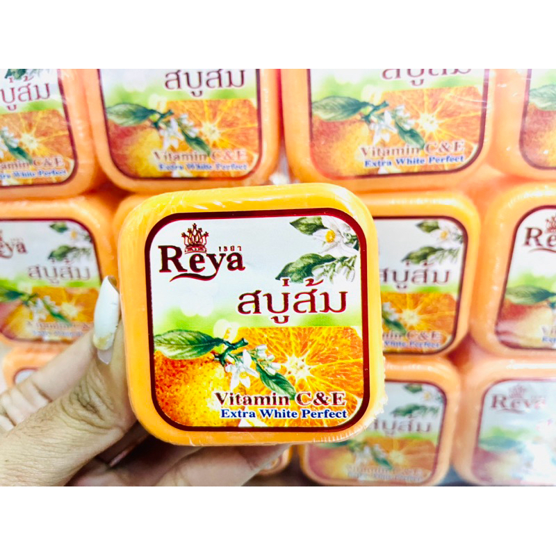 Reya สบู่เรยา สูตร ส้มวิทอาร์บูติน ผลิตภัณฑ์ทำความสะอาดผิวหน้าและผิวกาย(1แพ็คมี12ก้อน)น้ำหนักปริมาณก้อนละ 65กรัม ราคา ถูกที่สุด ดีลบีเคเค แกลเลอรีภาพที่ 7
