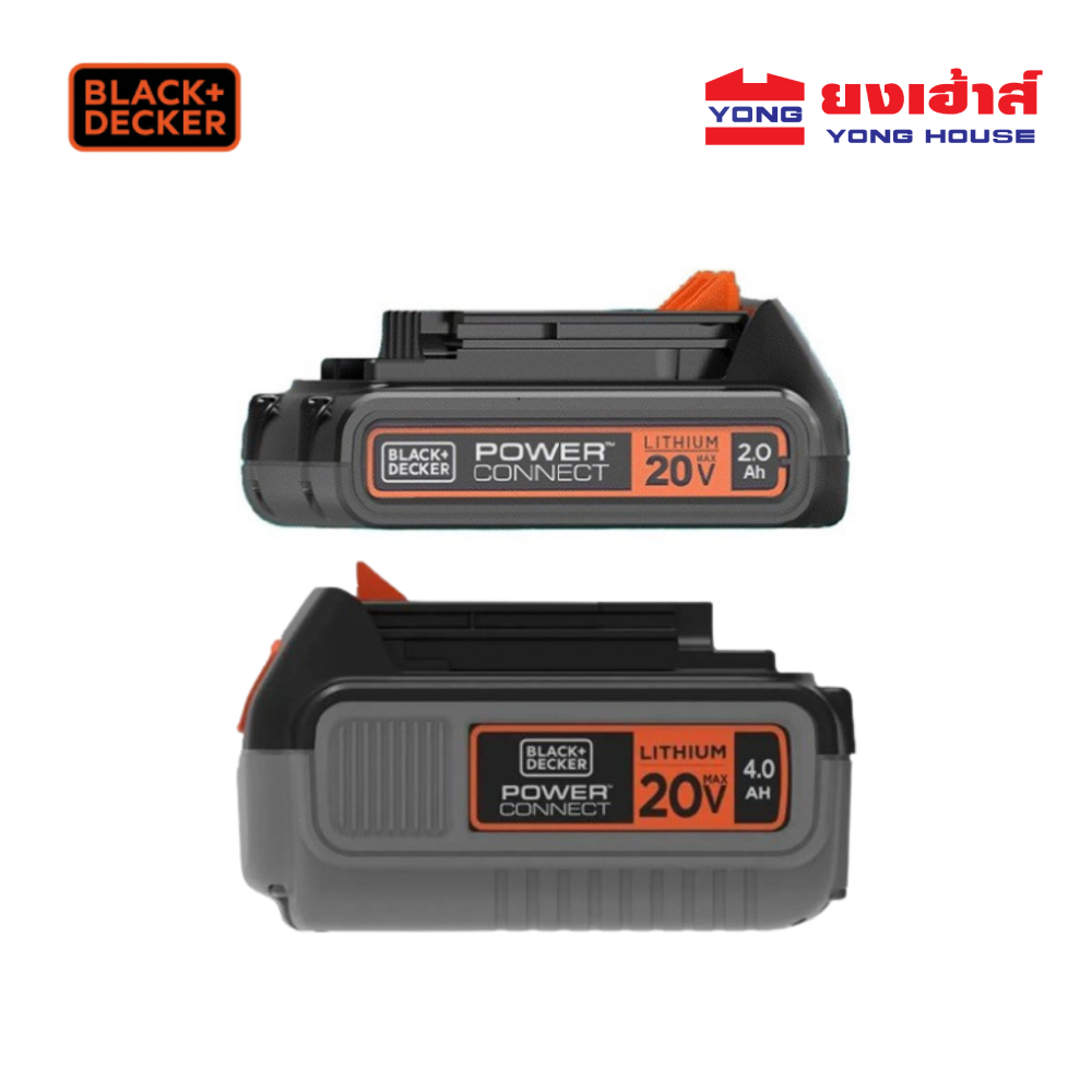 BLACK&DECKER แบตเตอรี่ 18V (20V max) 4.0 AH รุ่น BL4018-B1 20V 2.0Ah รุ่น BL2018-KR