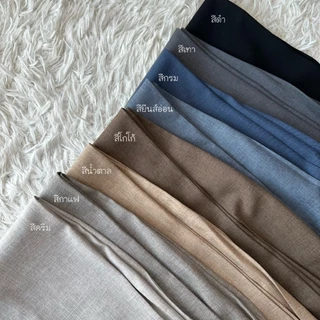 🚀ส่งด่วน | Bloom Pants กางเกงกระบอกใหญ่ แต่งจีบ ผ้าสโนว์สลาฟ ยาว 41 นิ้ว