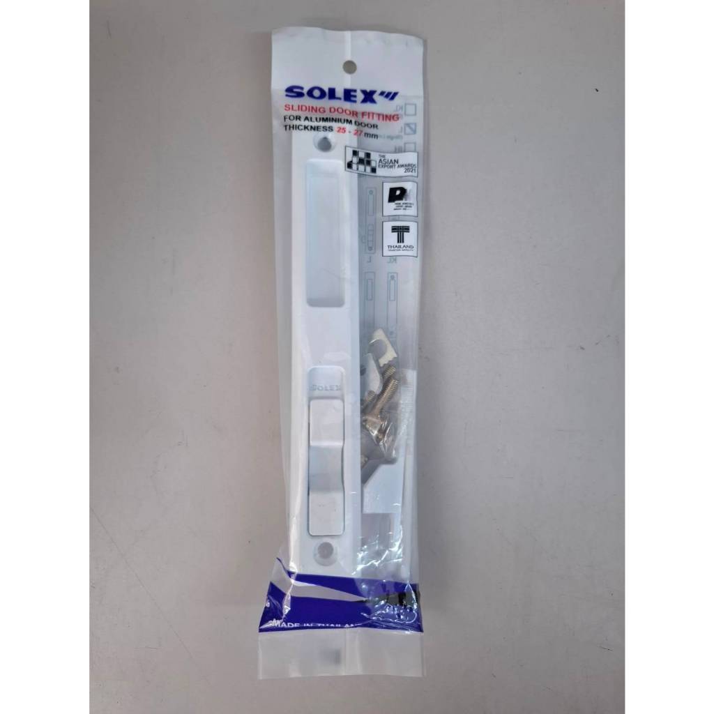 มือจับบานเลื่อน SOLEX  ประตู หน้าต่าง  มีกุญแจล็อค สีเงิน สีขาว อุปกรณ์ประตู มีจุญแจล็อค 2KLL - รูปที่ 5