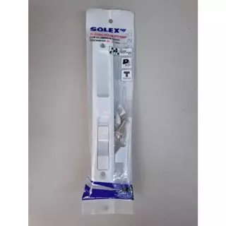 มือจับบานเลื่อน SOLEX ประตู หน้าต่าง มีกุญแจล็อค สีเงิน สีขาว อุปกรณ์ประตู มีจุญแจล็อค 2KLL