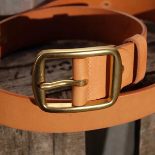 เข็มขัดหนังแท้ฟอกฝาดสีธรรมชาติ (FZ)