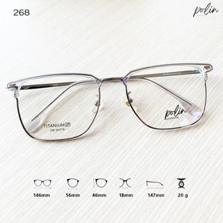 Polin กรอบแว่นสายตา รุ่น 268 ไม่ใช่แว่นสำเร็จ สามารถนำไปตัดแว่นสายตาได้