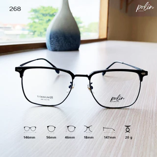Polin กรอบแว่นสายตา รุ่น 268 ไม่ใช่แว่นสำเร็จ สามารถนำไปตัดแว่นสายตาได้