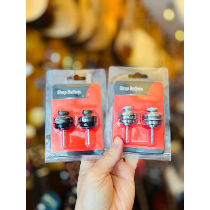 Strap Buttons อุปกรณ์หมุดล็อคสายสะพายกีตาร์, เบส แบบปลด-สวมเร็ว (Quick Release)  แยกขายเดี่ยว หรือเป็นคู่ มีให้เลือก3สี