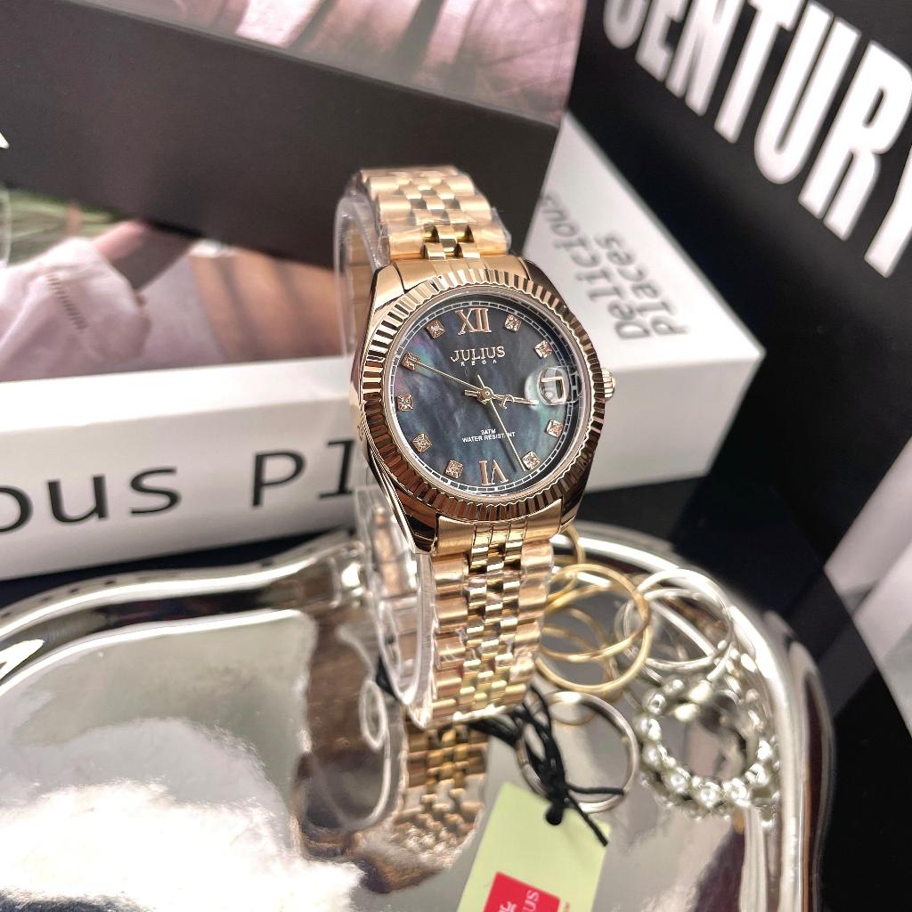 JULIUS JA-1498 นาฬิกาข้อมือผู้หญิงสายสเเตนเลสเเบรนด์เกาหลี (ประกันศูนย์ 1 ปี)