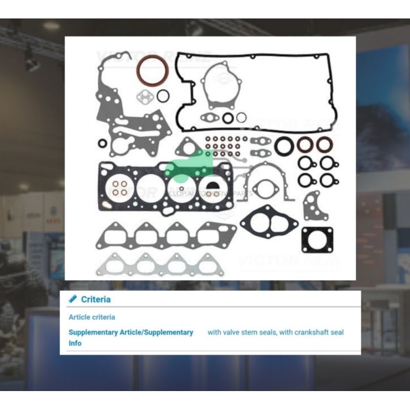 01 52480 01 ประเก็นชุดใหญ่ (Victor Reinz เยอรมัน) 4G63 E33, MD997495