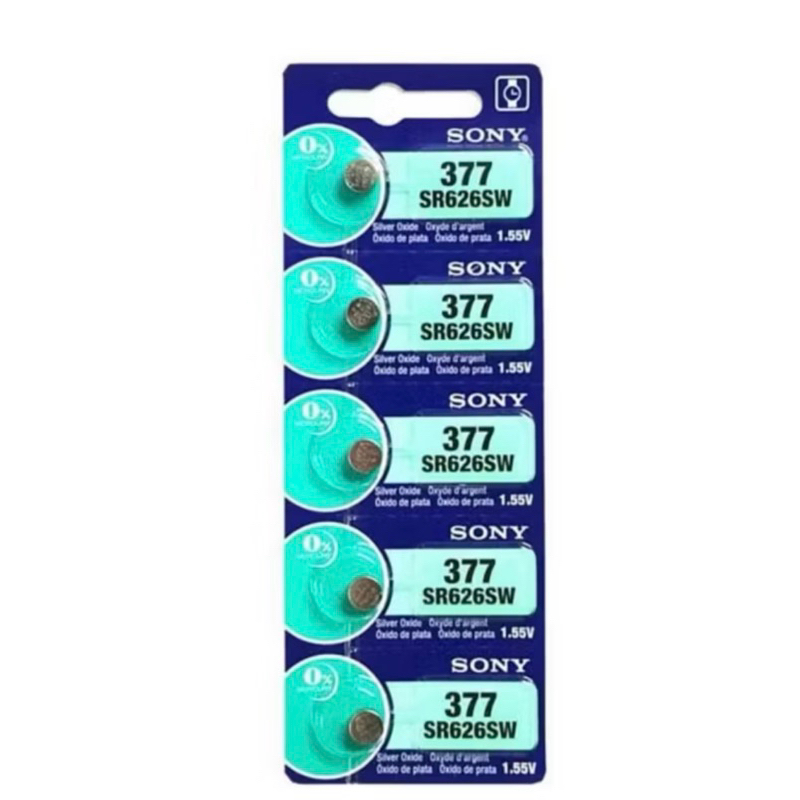 ล็อตใหม่ถ่านนาฬิกาSONY SR626SW/377 silver 1.55V 5ก้อน