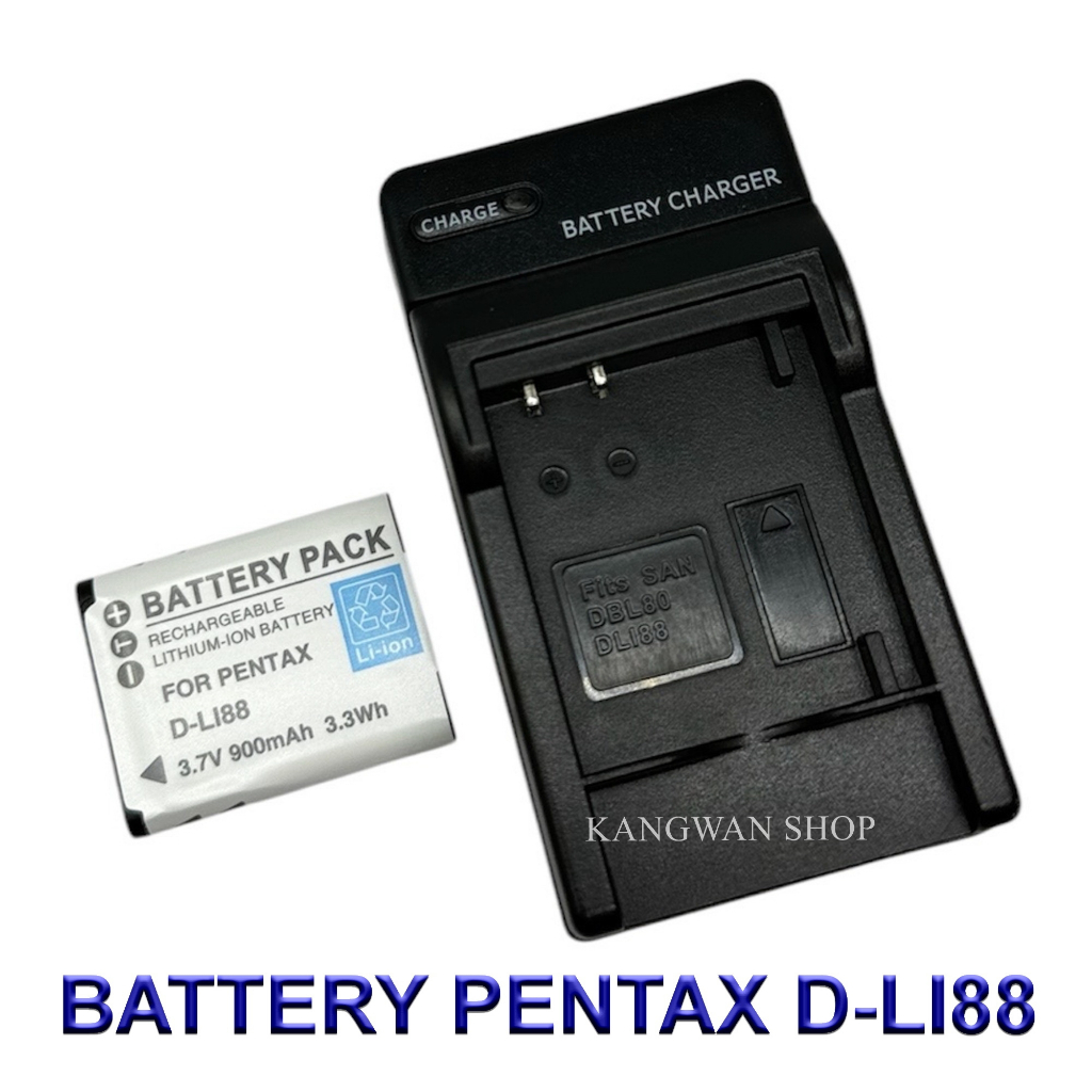 Pentax D-Li88  DLI88 Sanyo DB-L80  DBL80 Battery  Charger  Battery and Charger For Pentax Optio H90,P70,P80,W90,WS80 ราคา ถูกที่สุด ดีลบีเคเค แกลเลอรีภาพที่ 2
