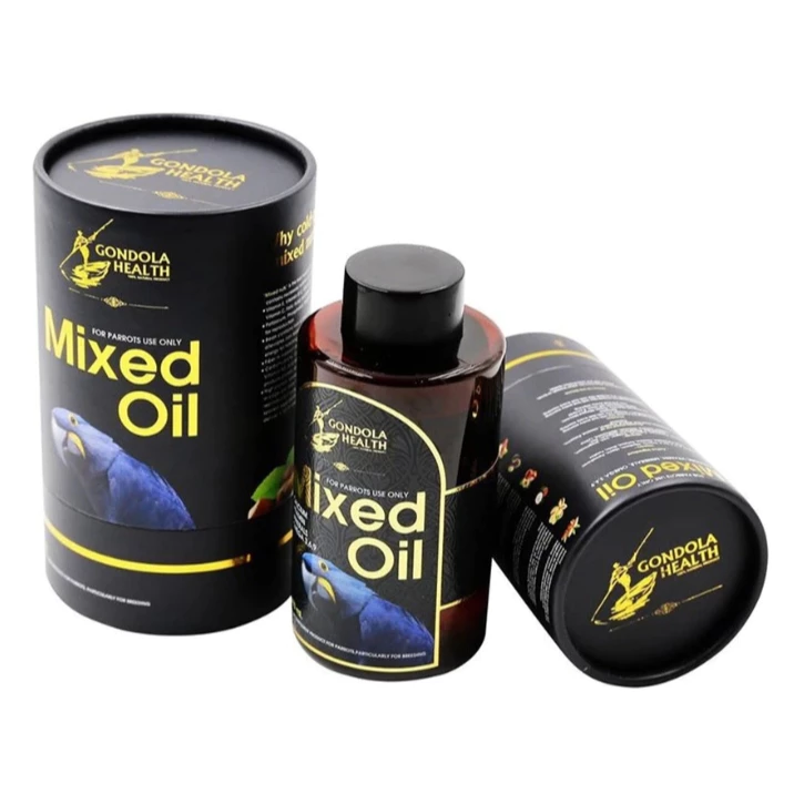 Mixed oil ขวดแพคเกจ วิตามินรวมและน้ำมันสกัดเย็น นกแก้วทุกสายพันธุ์