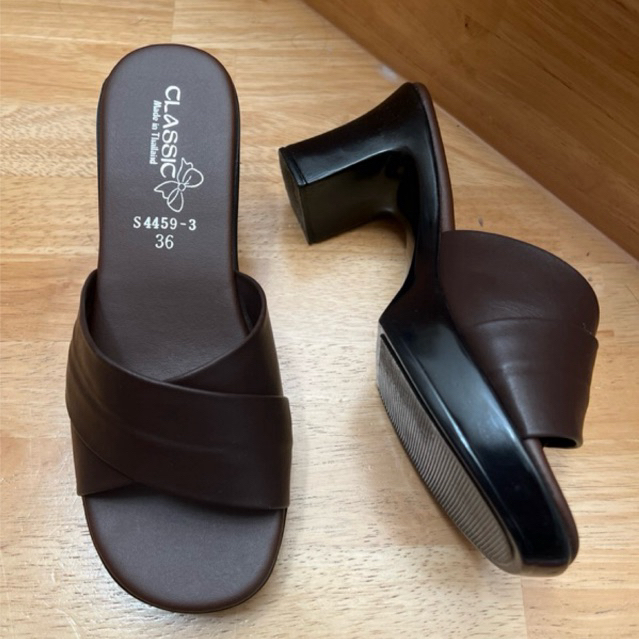 9TD รุ่นs4459-3 รองเท้าส้นสูง 3นิ้ว หนังนิ่ม ทรงได้ตัวดี ใส่ง่าย เบาสบาย 1079