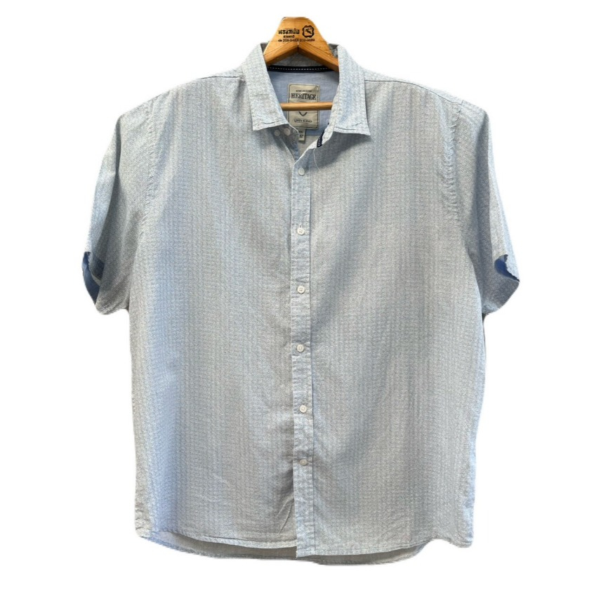 เสื้อเชิ้ต อก51/ห19/ย30 แบรนด์ Heritage 55%Linen+45%Cotton มือสองสภาพดี (Z30) ซักรีดแล้ว