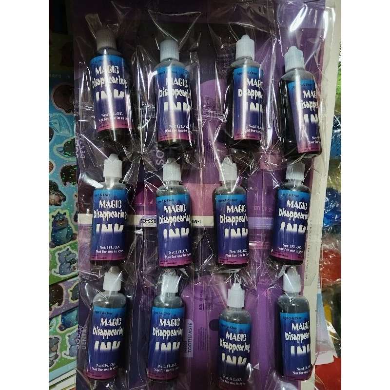 หมึกล่องหน 12หลอด ของเล่นมหัศจรรย์