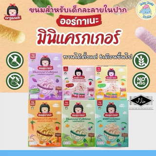 Organeh ออร์กาเนะ มินิแครกเกอร์ พัฟข้าวกล้องงอก จากข้าวสังข์หยดออร์แกนิค ข้าวอบ พัฟ 6M+ มีฮาลาล ขนมเด็ก อาหารเด็ก