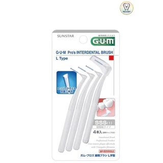 แปรงซอกฟัน GUM Pro L Type (size SSS,SS) GUM Pro’s interdental brush L type