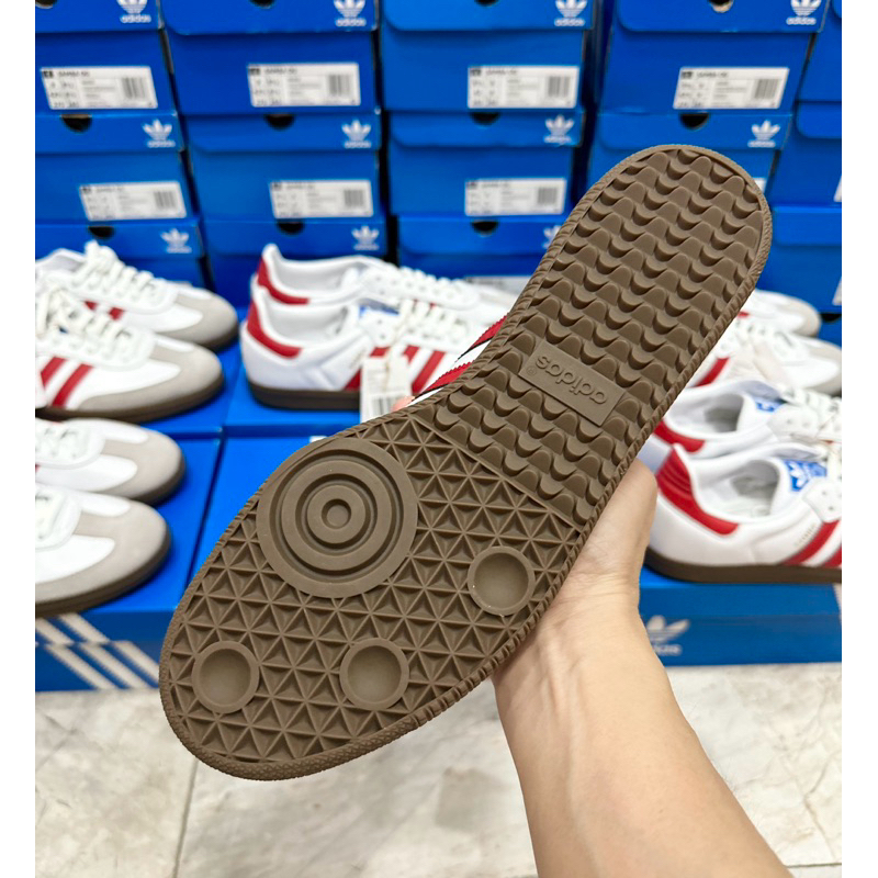 📌รองเท้าผ้าใบ Adidas Samba OG สีขาวแดง ของใหม่ มือ 1 แท้💯 จากช้อปไทย🇹🇭