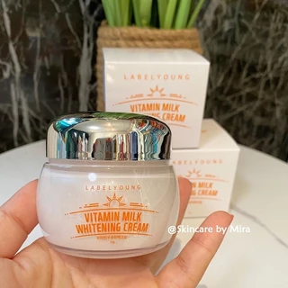 LABEL YOUNG Vitamin milk whitening cream 55 ml [ ครีมหน้าสด ]