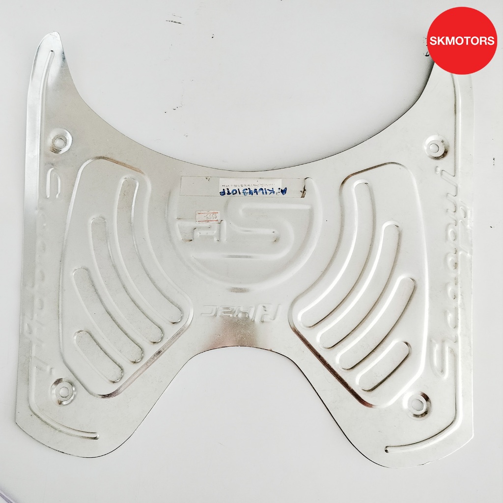 อะไหล่แต่ง H2C แผ่นอลูมิเนียมรองพื้น สีโครเมี่ยม รหัส APK1664310TF สำหรับรถ HONDA SCOOPY-I ปี 2013 แ