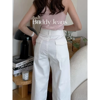 SRN-26 | Buddy Jeans กางเกงยีนส์ทรงกระบอก (XS-3XL)