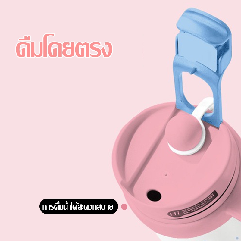 ฟางถ้วยเก็บความร้อน 316 สแตนเลสเซรามิคเคลือบ 1000ML ถ้วยน้ำความจุขนาดใหญ่รถถ้วยแก้วถ้วยเย็นเซรามิคกระติกน้ำร้อนถ้ว-232