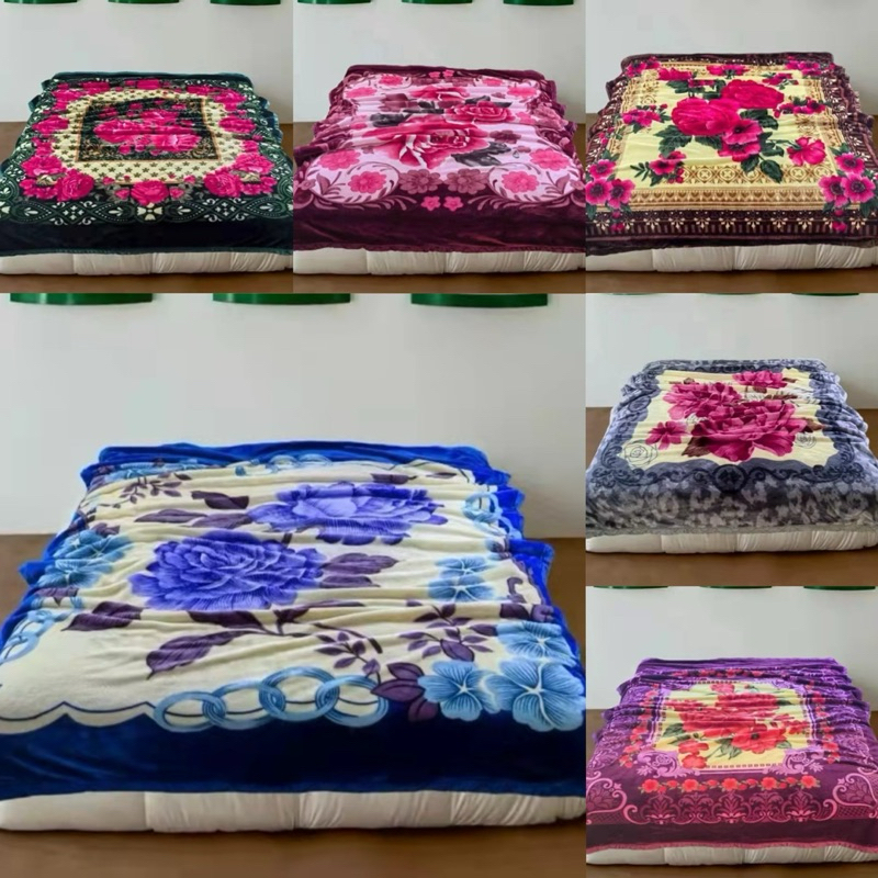 ผ้าห่มขนมิ้ง 2KG ขนาด 6 ฟุต มีลายทั้ง 2 ด้าน เนื้อผ้า2ชั้น ใช้งานดี เนื้อผ้านุ่ม