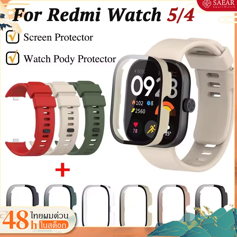 【กรณี + สายนาฬิกา】 สาย Redmi watch 5 4 PC Hardshell Screen Protection Film สายคล้องคอสำหรับ Xiaomi Redmi watch 5 4 สาย