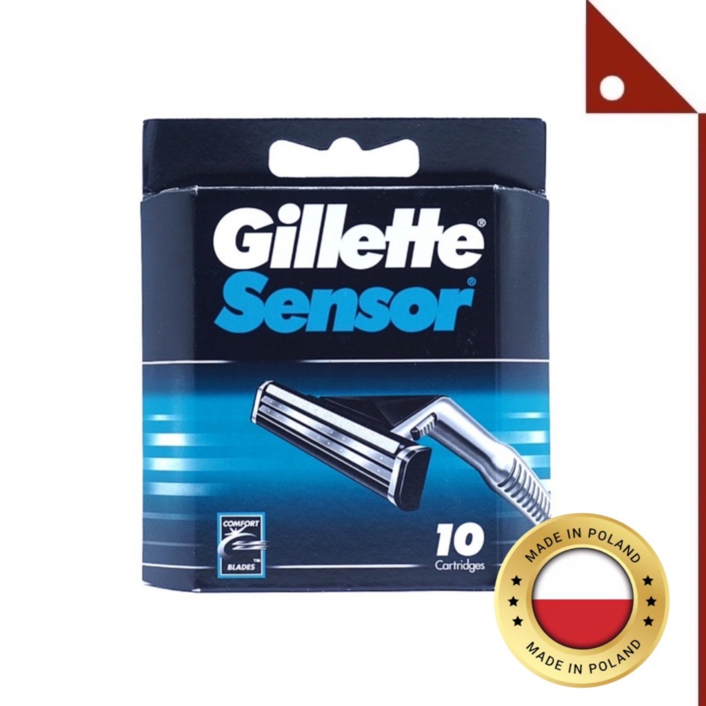 Gillette : GILS-10* ใบมีดโกนหนวด Sensor Blades for Men 10 count