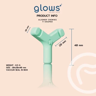 (ใหม่) ยางกัดจัดฟันใส รีเทนเนอร์ใส Glows Aligner Chewies รุ่น Y SHAPED
