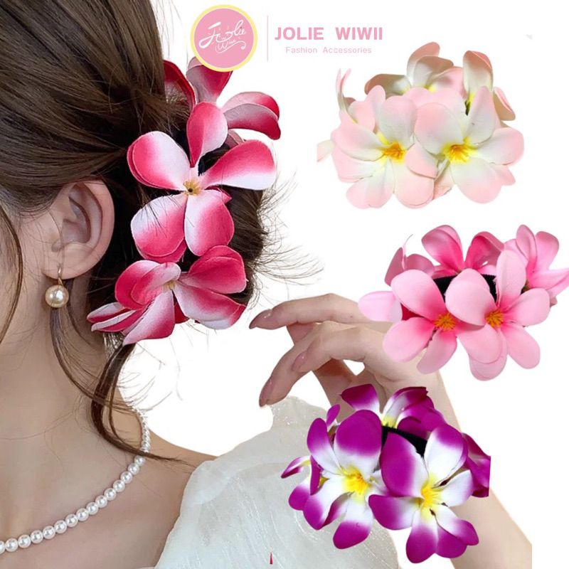 Jolie Wiwii มัดผมดอกไม้ โดนัทดอกลีลาวดี ดอกกุหลาบ