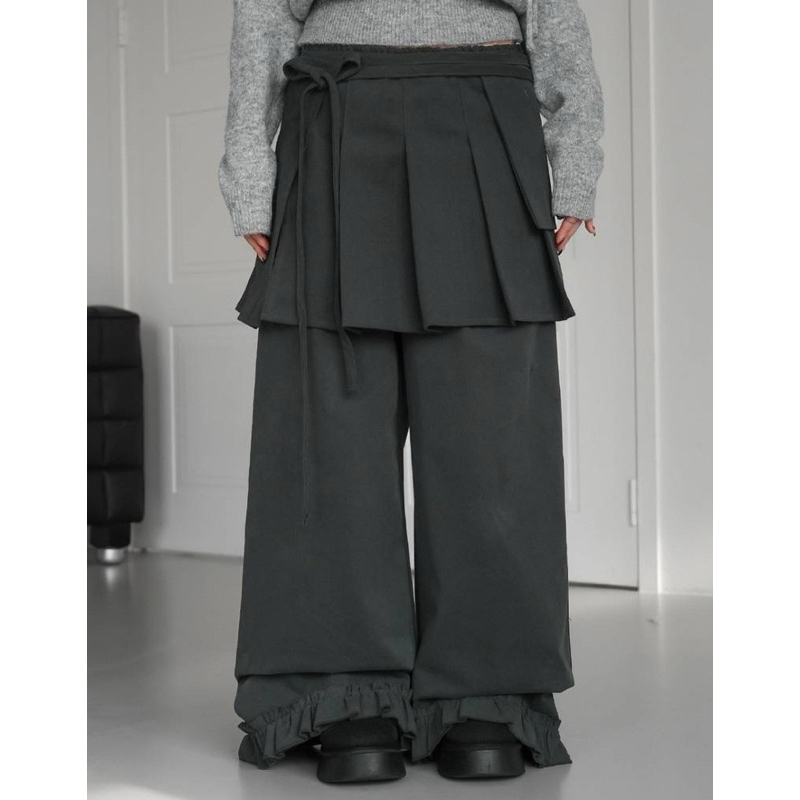 พร้อมส่ง TWOHANDHII PLEATED WRAP PANTS