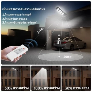 โซล่าเซลล์ ไฟ ไฟถนนโซล่าเซลล์ ไฟโซล่าเซลล์ติดผนัง 250000W ไฟโซล่าเซลล์หัวเสา รีโมทคอนโทรล กันน้ำ