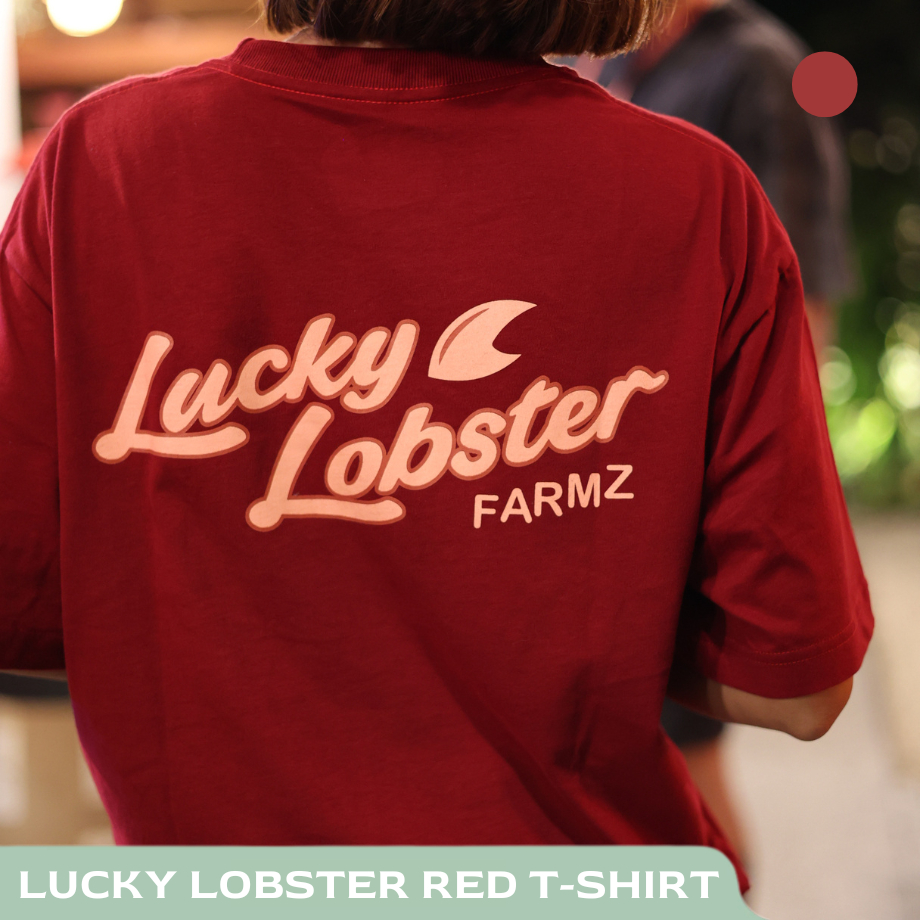Lucky Lobster T-Shirt  Burgundy- Premium Cotton, Streetwear Essential