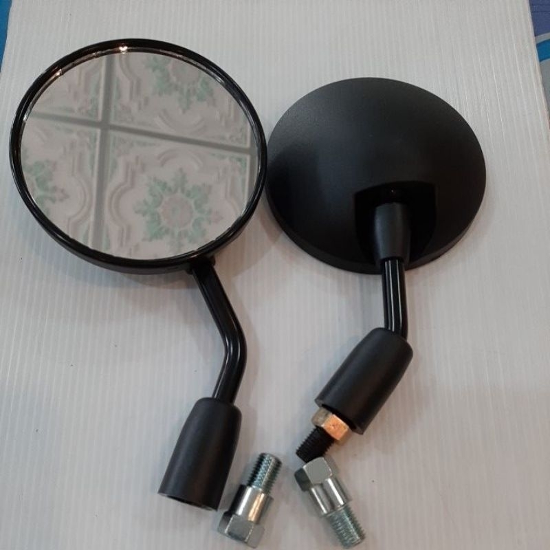 กระจกย่อ ขาสั้น กลมดำ +ข้อต่อWAVE-110I (09-25)SCOOPY-I (ทรงVICTOR) (1030-909-086ZBL)