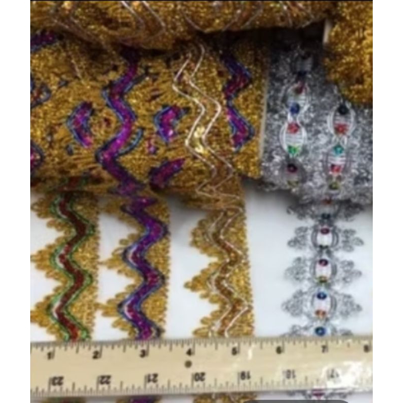 ลูกไม้เทปดิ้นทอง 💞 สำหรับตกแต่ง🏄🏻‍♀️🌷