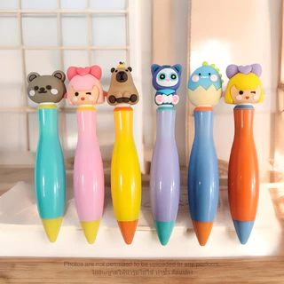 ปากกาลูกลื่นรูปการ์ตูนน่ารัก Pastal pen หมึกน้ำเงิน ขนาด 0.5 มม. เขียนรื่น จับถนัดมือ