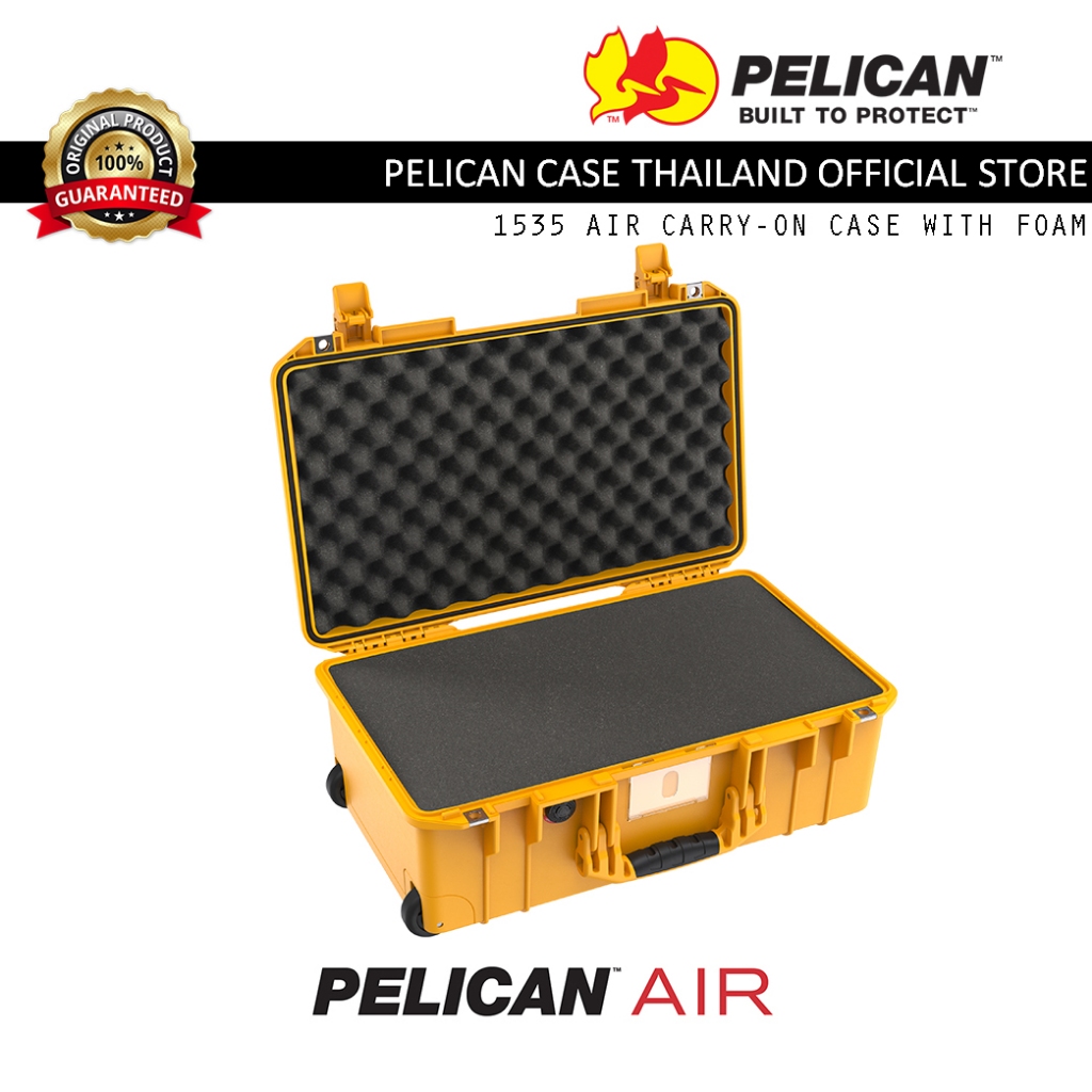 Pelican 1535 Air Carry on Case with Foam - Yellow - กล่องล้อลากกันน้ำ