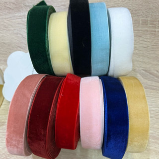 🇹🇭ริบบิ้นกำมะหยี่ กว้างประมาณ 2.5 เซนติเมตร ยาว 1 เมตร(100 c…
