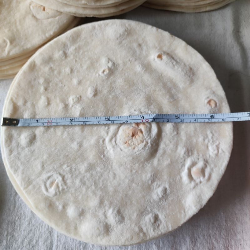 แผ่นแป้งเคบับ ขนาด 6 นิ้ว จำนวน 10แผ่น  (kebab bread/flat bread/lavash size 6" for 10 pieces)