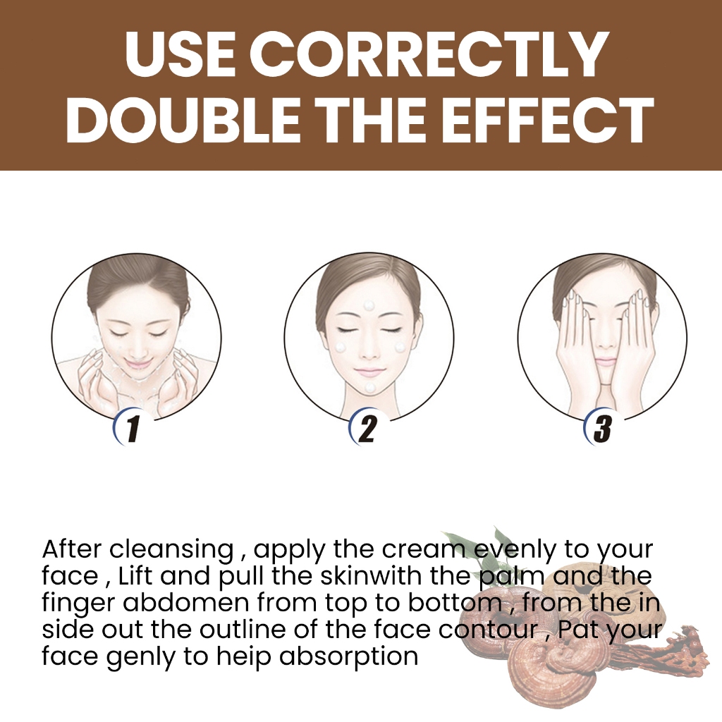 EELHOE ครีมเห็ดหลินจือ ช่วยลดเลือนริ้วรอยอย่างมีประสิทธิภาพและทำให้ครีมให้ความชุ่มชื้นเห็ดหลินจือสดใสขึ้น Reishi Cream - รูปที่ 7