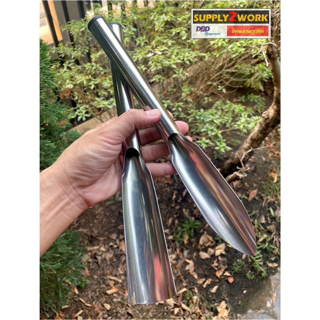 พลั่วพรวนดิน พลั่ว (ปลายแหลม/ปลายตัด) ช้อนพรวนดิน อุปกรณ์ทำสวน เหล็กคาร์บอน และ สแตนเลส - รูปที่ 2