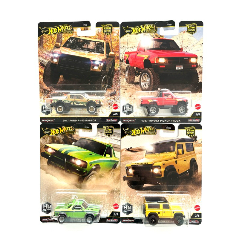 Hot Wheels | TOYOTA  PICK UP | LAND ROVER DEFENDER | SUBARU BRAT | FORD F-150 | 🛞ล้อยาง แพคพรีเมี่ยม | 📦สินค้ามีพร้อมส่ง