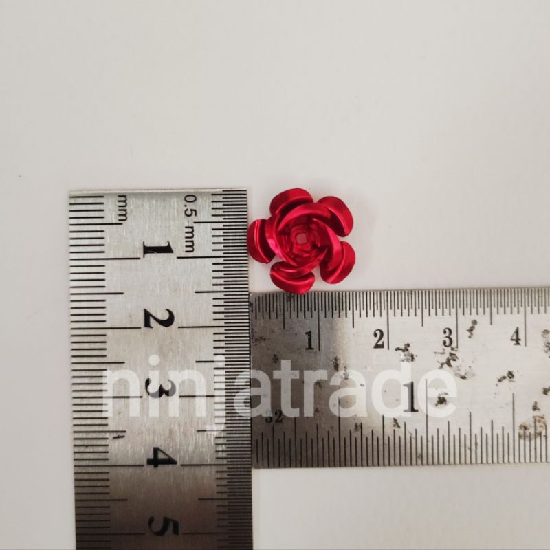 ดอกกุหลาบอะลูมิเนียม 15 มิล (50,100) มีสีให้เลือกและคละสี - รูปที่ 4