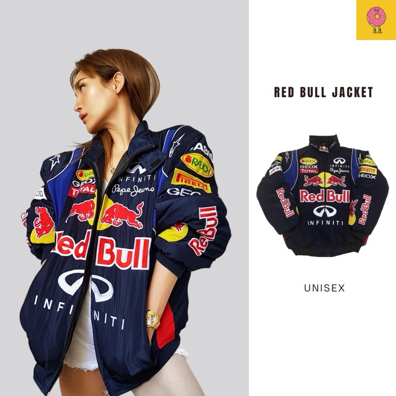 [พร้อมส่งในไทย💯] F1เสื้อเเจ็คเก็ต Red bull Jacket Vtg.🏁🏎️