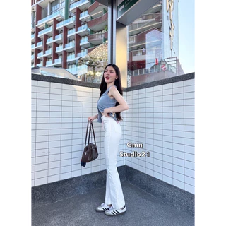 กระกางยีนส์ผ้ายืดกระเป๋าแต่งหน้าขาม้าchuu🍏