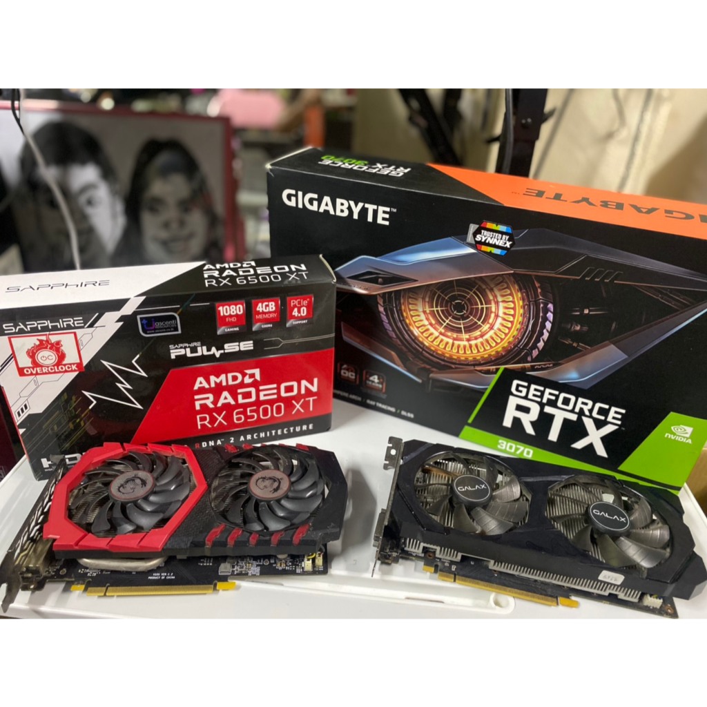 การ์ดจอ NVIDIA RTX 3070 RX 6500 XT มือสอง